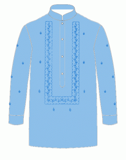 Men's Barong Sky Blue Ramie Linen blend 100738 Sky Blue